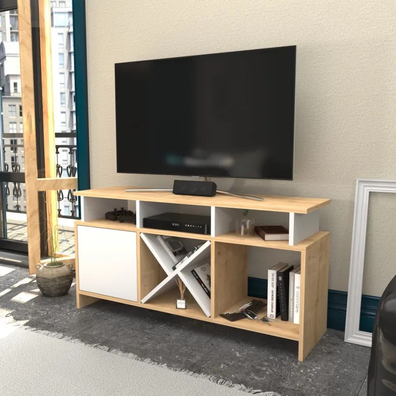 Comoda TV Auburn - Oak, Alb