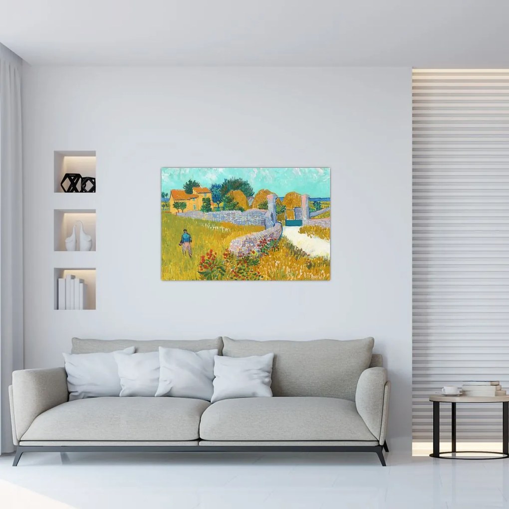 Tablou - Vincent van Gogh, Farmhouse in Provence, reproducere (90x60 cm)