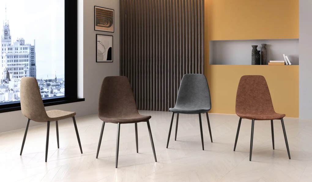 STONES Scaun din piele ecologică 44cm X 50cm H. 84cm | Aosom Romania