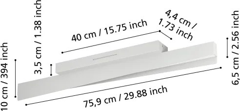 Eglo 901832 - Plafonieră LED RGBW reglabilă BOLOGNANO-Z LED/13W/230V gri