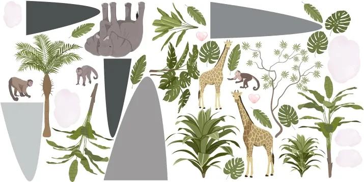 Autocolant de perete cu animale exotice 100 x 200 cm