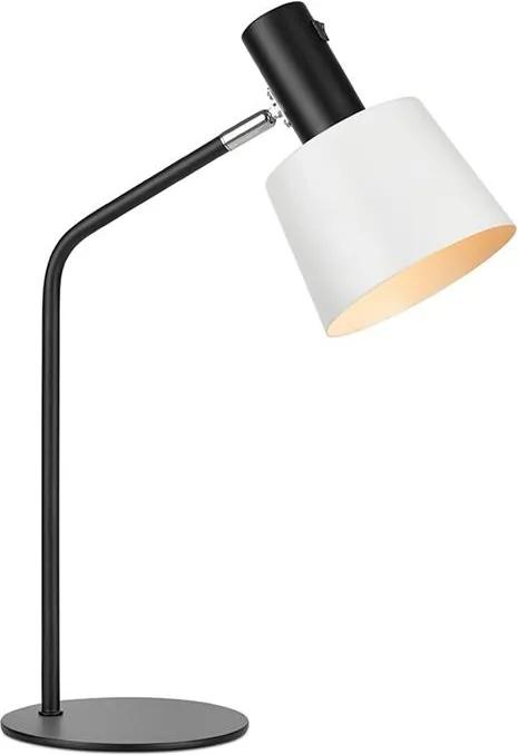 Lampa birou ajustabil din metal negru cu abajur alb Bodega Markslojd