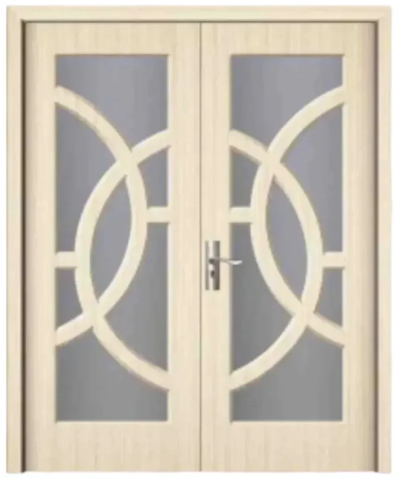 Usa Dubla de Interior din MDF Novo Doors ND220, Geam Sablat, Cadru din Lemn Masiv, KIT COMPLET, Toc , Manere si balamale incluse (Culoare: Wenge,