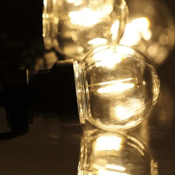 Retlux- Ghirlandă decorativă LED pentru exterior GIRLANDA G45 10xE27/230V 8m IP44 alb cald