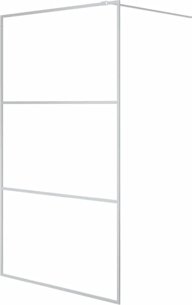 vidaXL Paravan duș walk-in argintiu 115x195 cm sticlă ESG transparentă