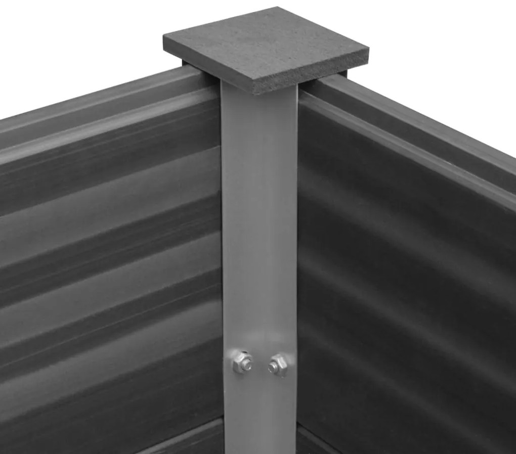 Strat inaltat de gradina, gri, 100 x 50 x 91 cm, WPC 1, Gri, 100 x 50 x 91 cm