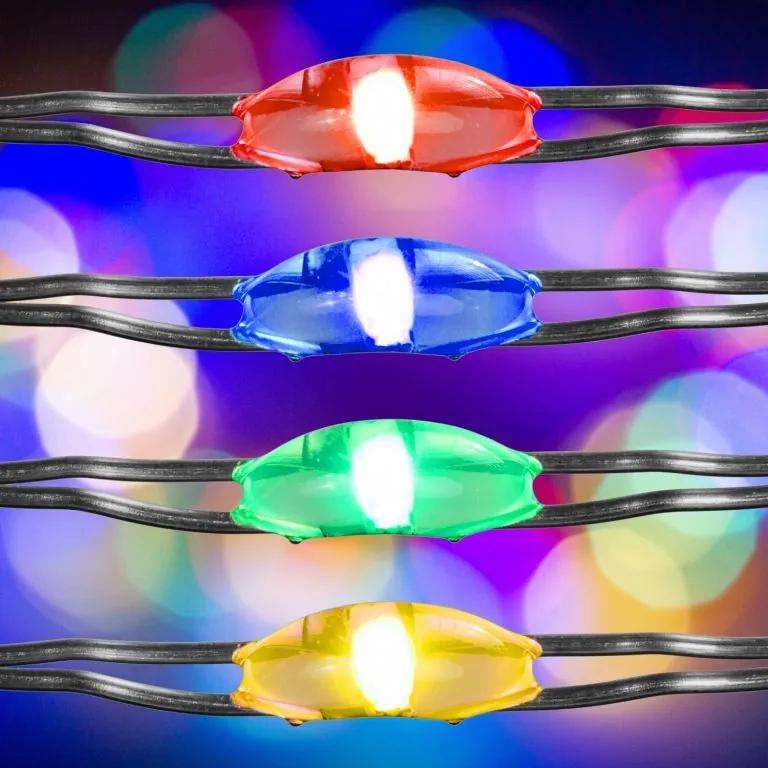 Set 2 bucăți de fire luminoase - 100 LED colorate,pe baterii