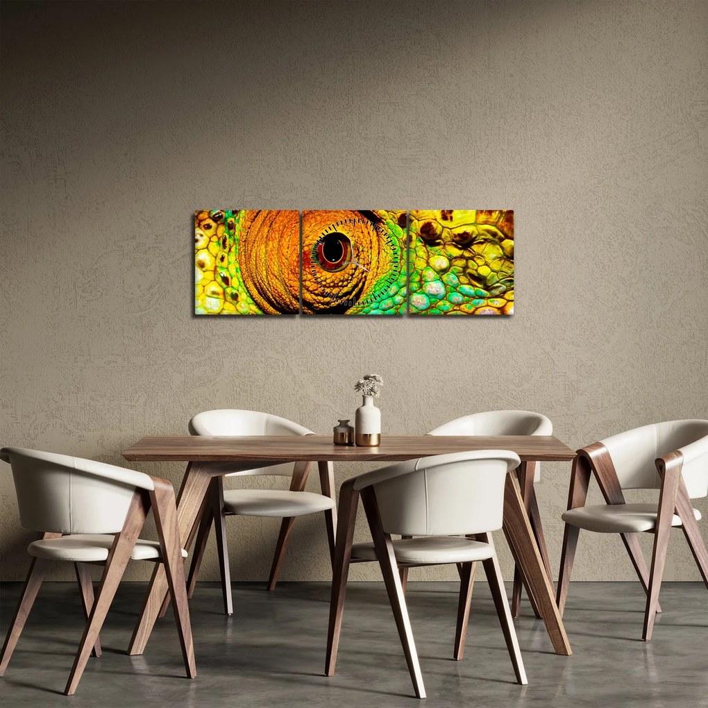Tablou - Cameleon (cu ceas) (90x30 cm)