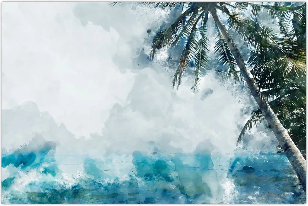 Tablou - Palmier lângă mare (90x60 cm)