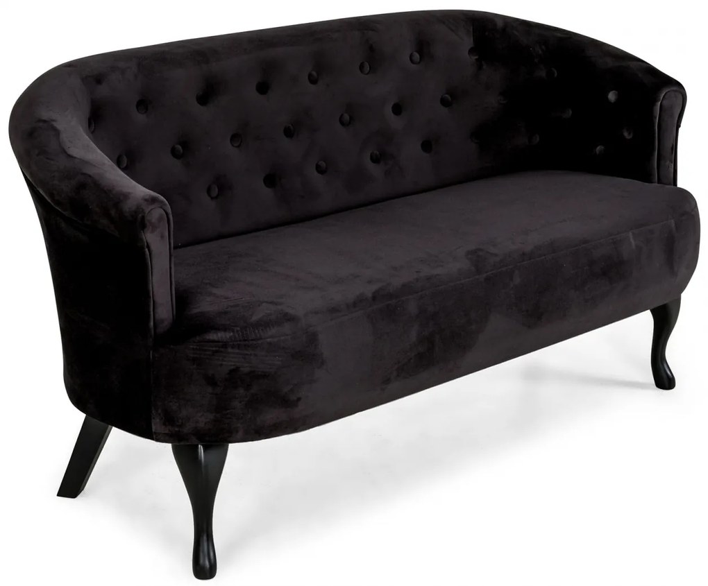 Canapea Mada, Negru, 140x74x68 cm