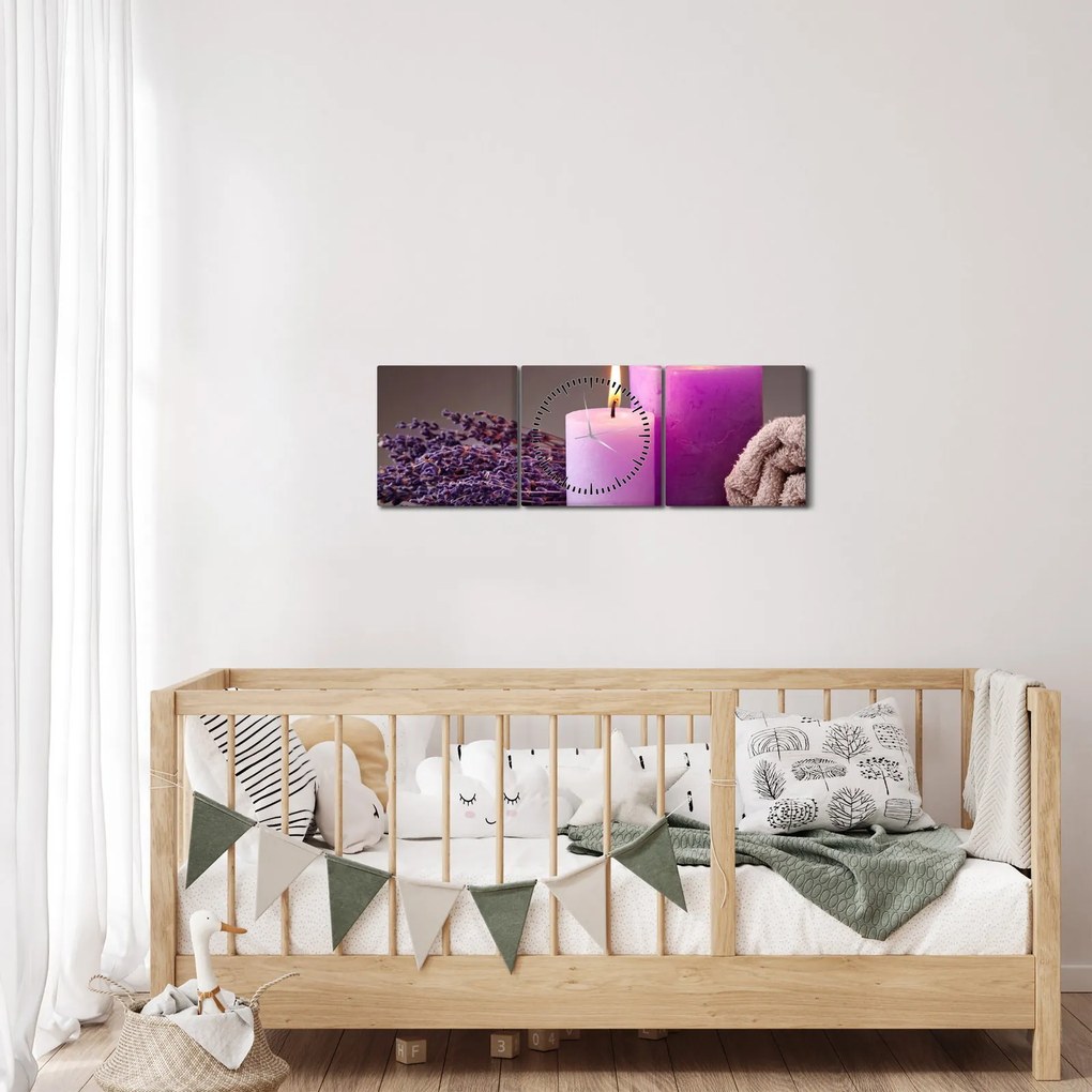 Tablou cu produsele spa (cu ceas) (90x30 cm)