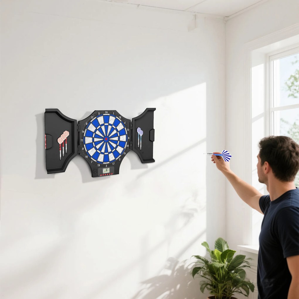 SPORTNOW Electronic Dartboard Set for 8 Players with 31 Games, LCD Scoring Indicator | Aosom Romania