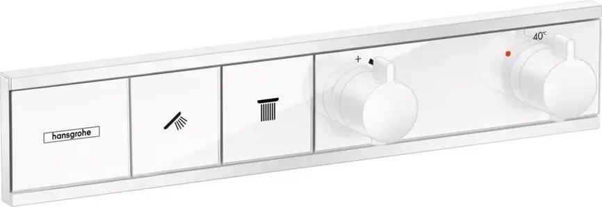 Baterie cada - dus incastrata Hansgrohe RainSelect termostatata alb mat 2 functii