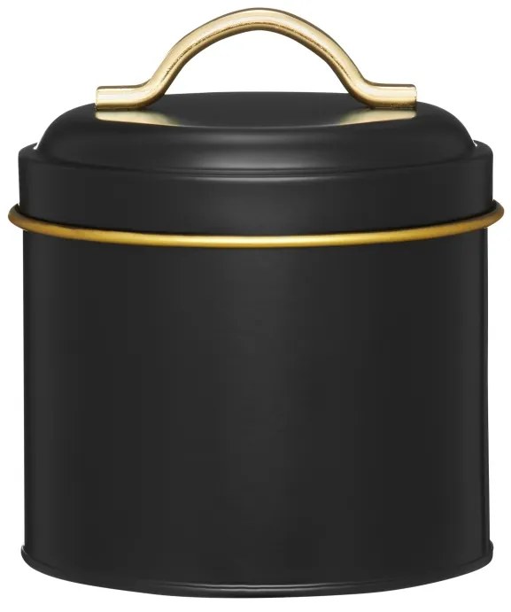 Cutie depozitare cu capac 750ml, metalica, negru, Royal