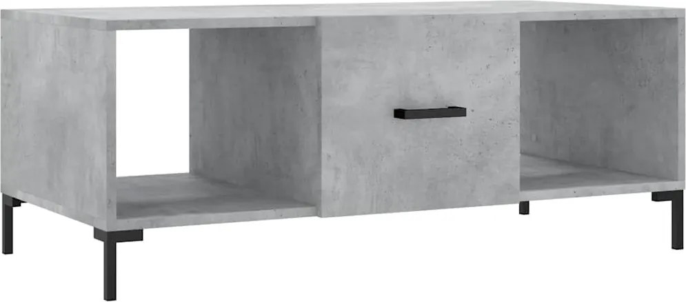 vidaXL Măsuță de cafea, gri beton, 102x50x40 cm, lemn prelucrat