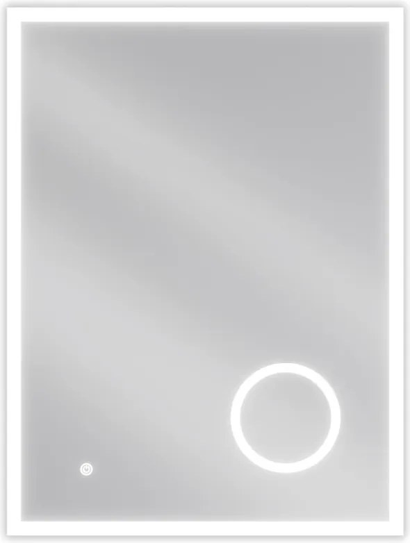 Mexen Kala oglindă de baie iluminată cu oglindă cosmetică 60 x 80 cm, LED 6000K, antiaburire - 9820-060-080-611-00