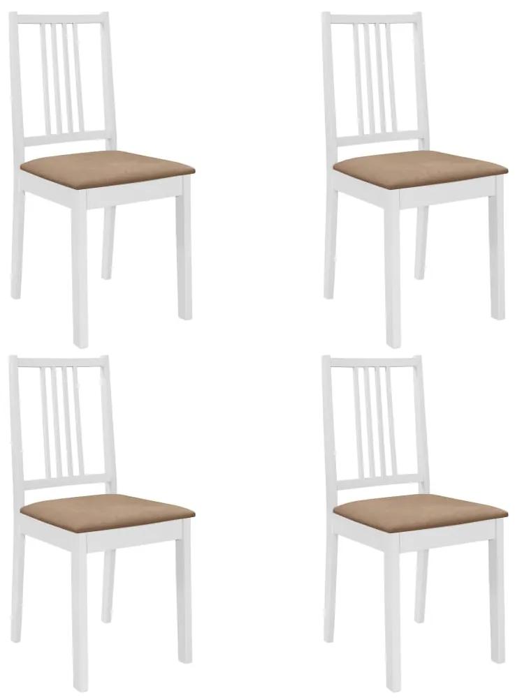 Set de mobilier de bucatarie, 5 piese, alb, MDF maro si alb, 5