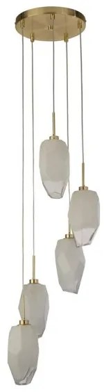 Searchlight 23146-5SB - Candelabru suspendat ROCKY 5xG9/33W/230V