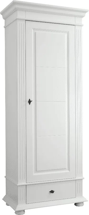 Dulap lemn masiv alb fara Oglindă Ariana, 80 × 46 × 200 cm