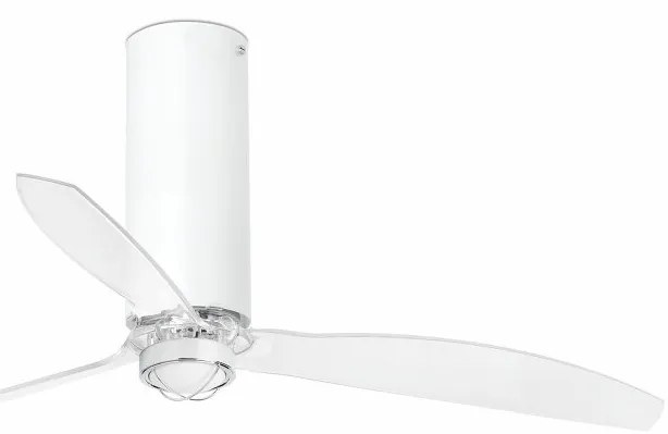 Lustra cu Ventilator si telecomanda TUBE FAN M LED alb/transparent