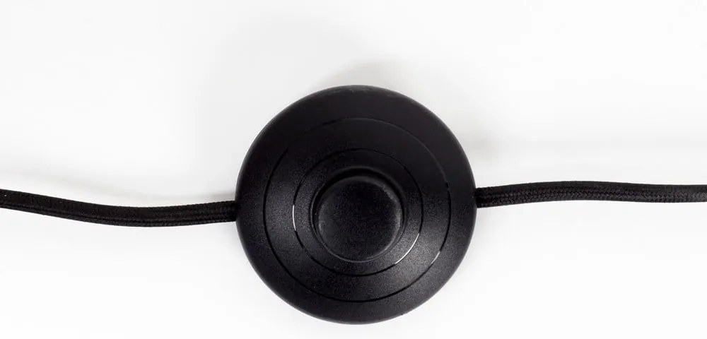 Veioză neagră cu abajur din metal (înălțime 60 cm) Hajo – White Label