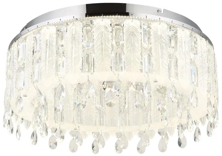 Lustra LED aplicata cu telecomanda KLUNKA crom