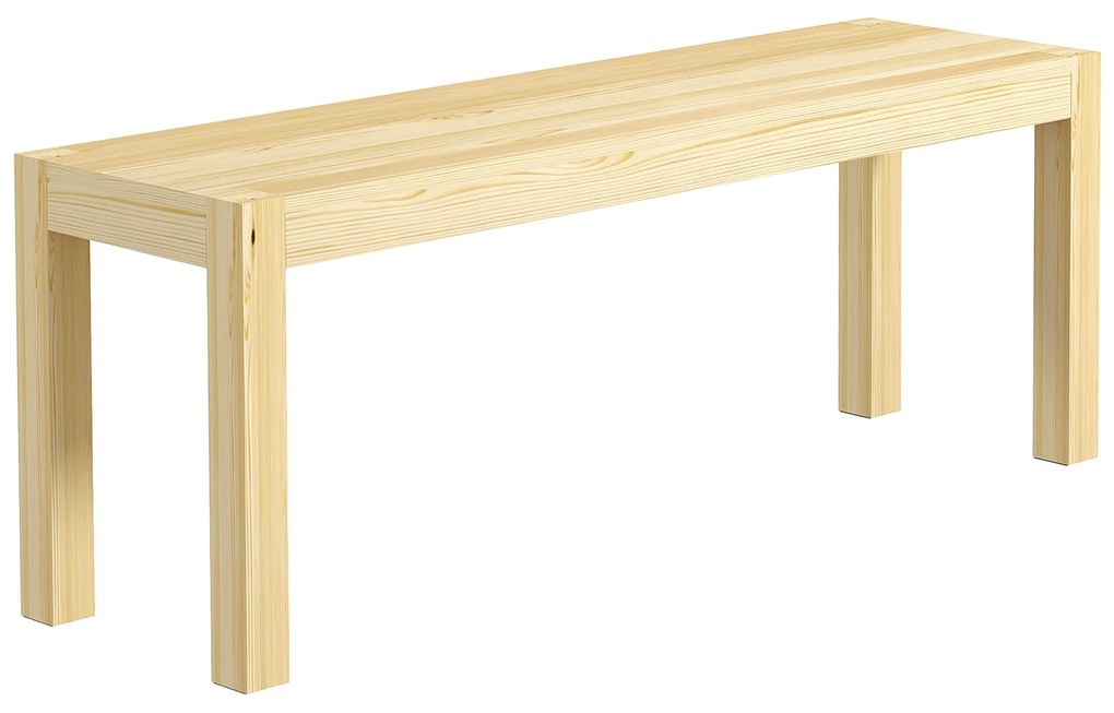 HOMCOM Bancă din lemn, Masivă 3 locuri, 120 cm x 33 cm x 45 cm, Natural | Aosom Romania