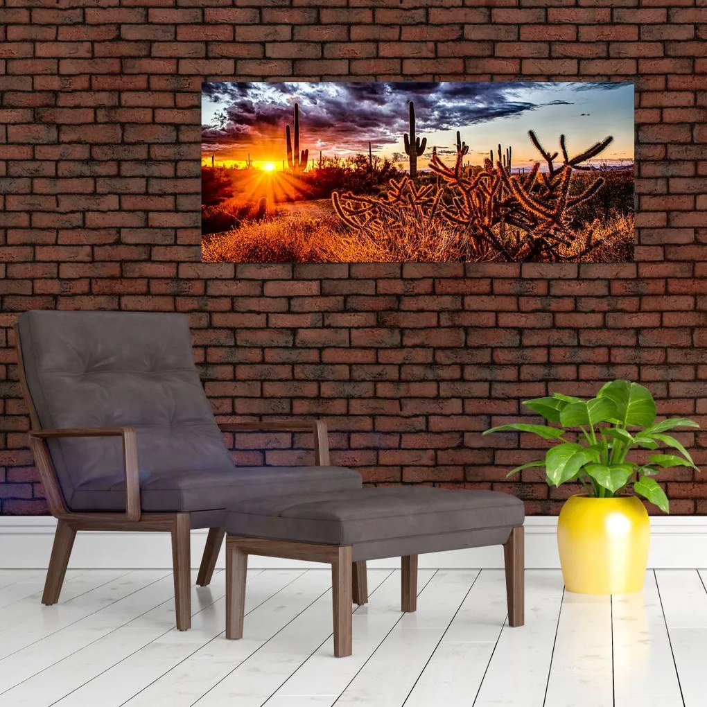 Tablou - Ora aurie a deșertului (120x50 cm)