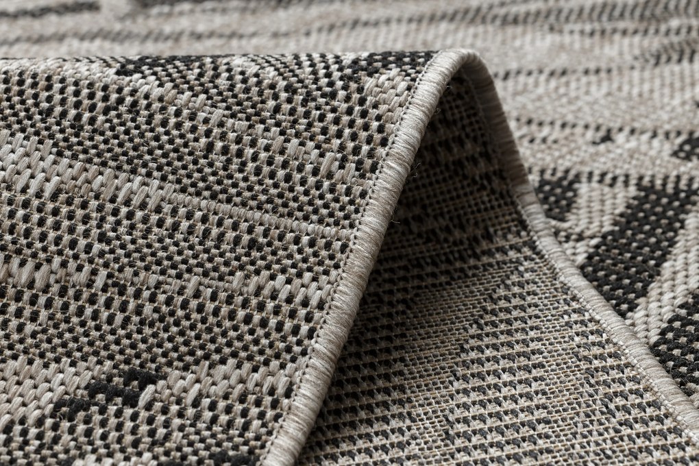 Covor sisal Floorlux 20504 Frunze argintiu si negru Junglă - SECUNDAR-COTATI PRODUSUL