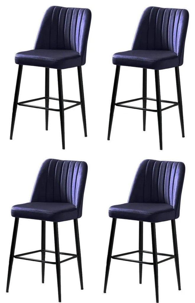 Set de scaune de bar Vento Sax Blue and Black, 4buc., 4 buc