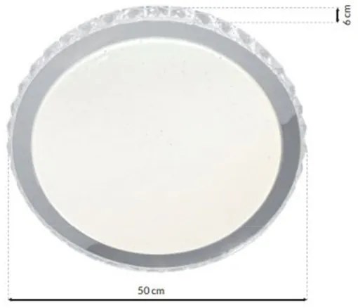 LED Plafonieră dimmabilă LAYLA cu telecomandă 1xLED/66W/230V