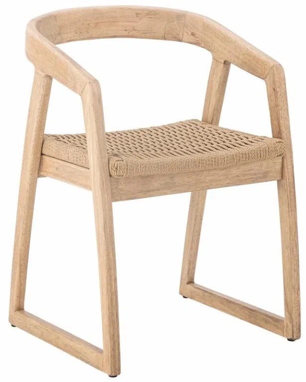 Scaun de dining din lemn de cauciuc cu șezut împletit manual „Serrone”- Creative Collection