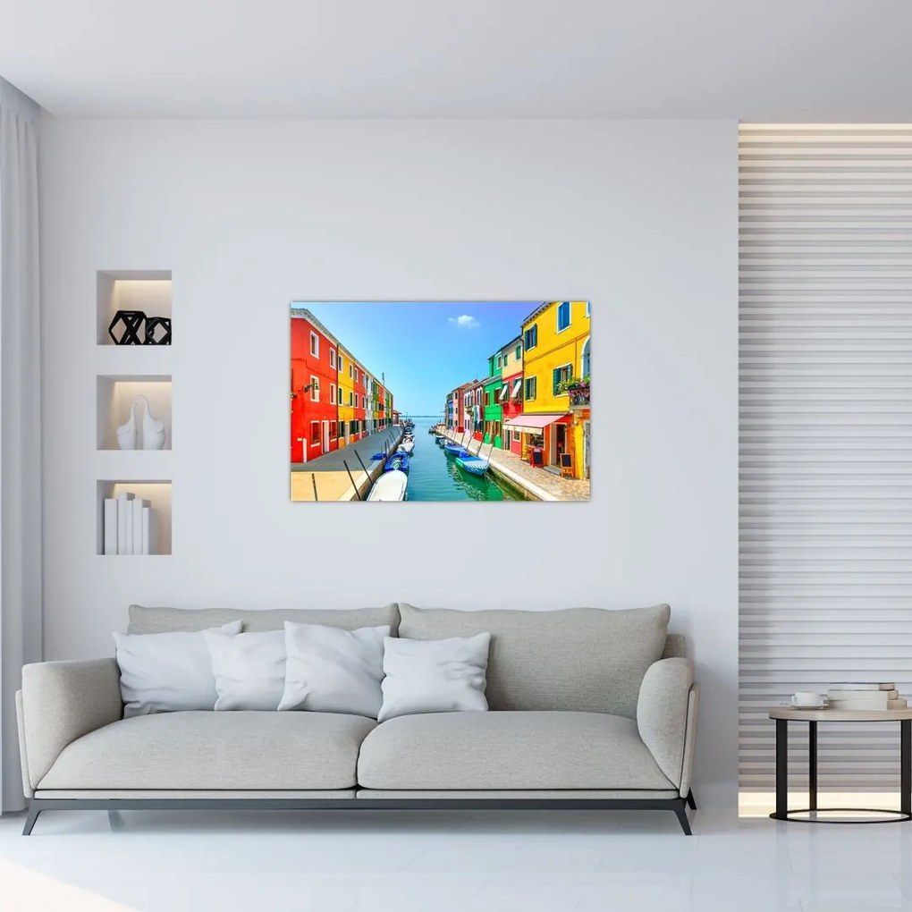 Tablou - Insula Burano, Veneția, Italia (90x60 cm)