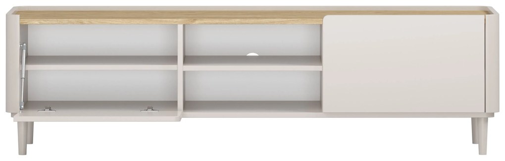 Comodă TV Elivo 170 cm pe picioare - cașmir / stejar uleiat