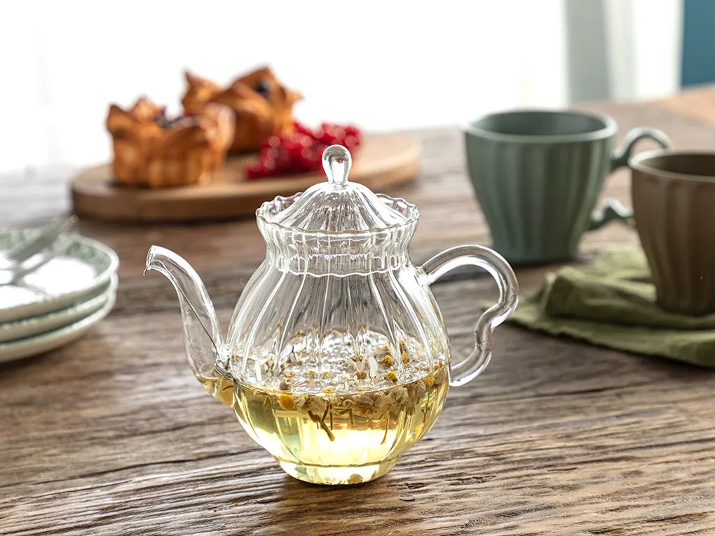 Borosilkat Glass Ceaınıc Pentru Esen Transparent