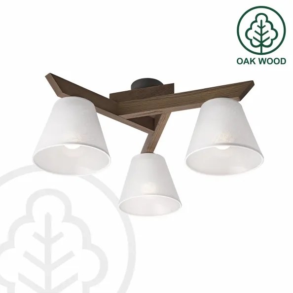 Lustră LED aplicată Brilagi ANTHONY 3xE14/40W/230V stejar nuc/alb