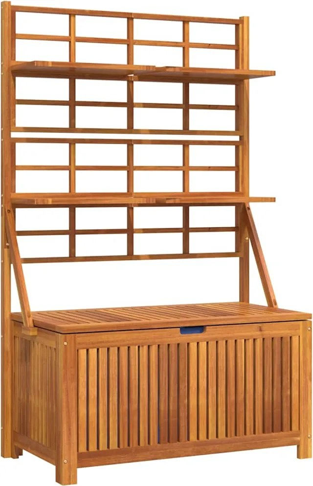 vidaXL Cutie de depozitare cu spalier, 99x50x160 cm, lemn masiv acacia