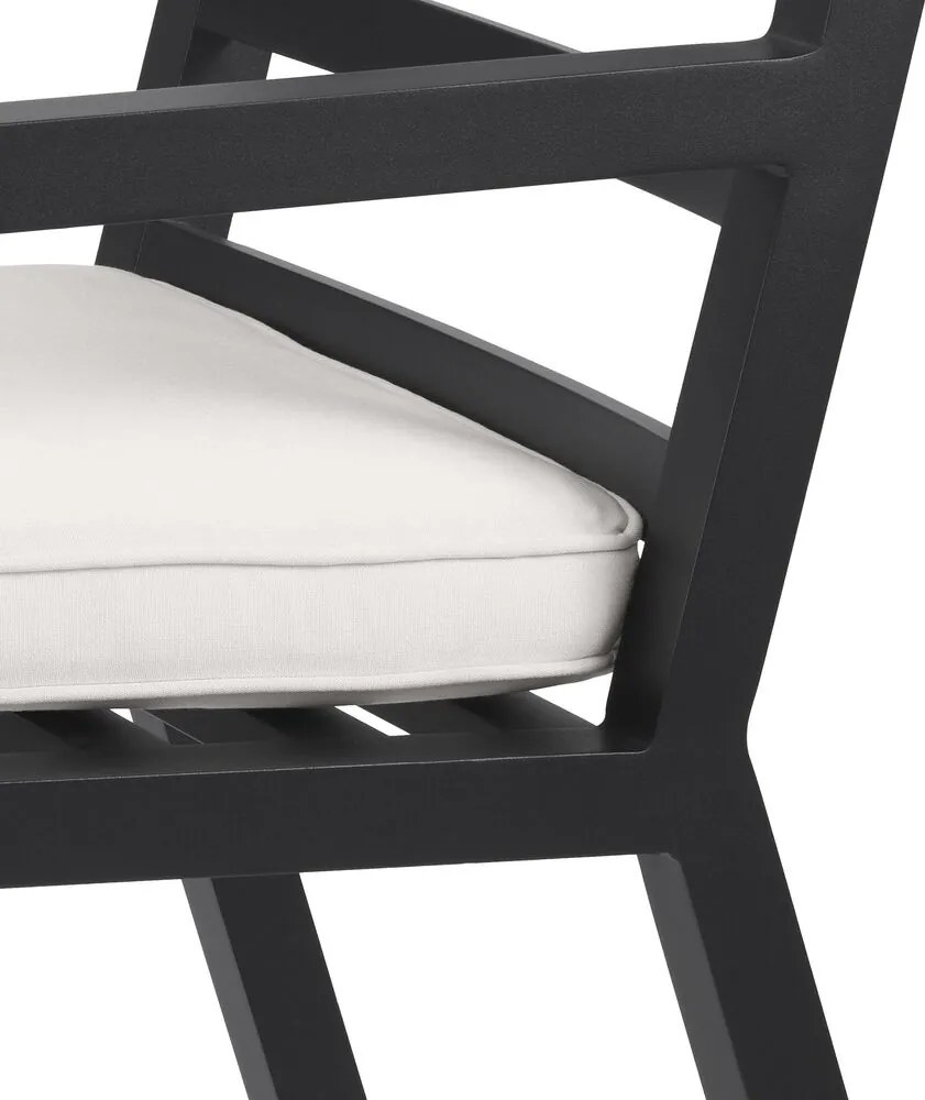 Scaun de interior/ exterior elegant design LUX Delta, negru 115003 HZ