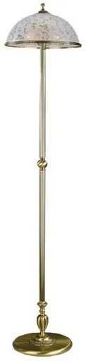 Lampadar, Lampa de podea design clasic din alama si sticla 6202