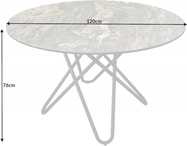 Masa rotunda design modern Circular 120cm, taupe