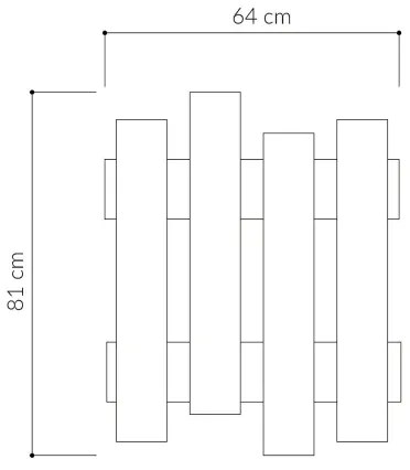 Cuier de perete WAVE 81x64 cm bej