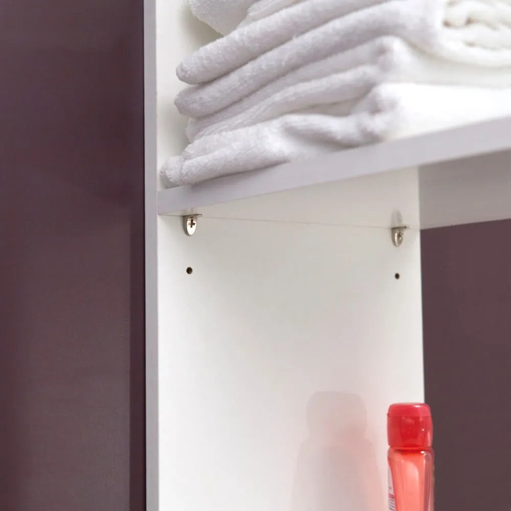 Dulap baie TemaHome Combi, lățime 24,3 cm, gri - maro