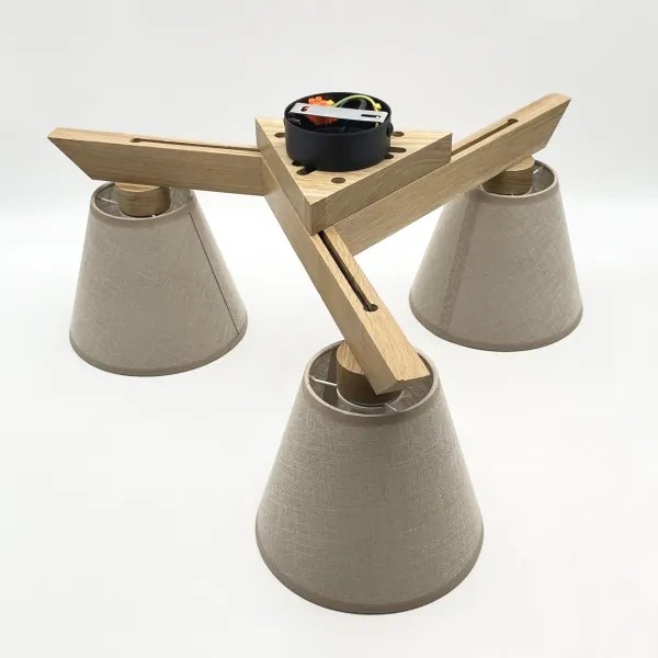 Lustră aplicată Brilagi ANTHONY 3xE14/40W/230V stejar/bej