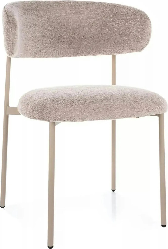 Scaun ELTON, bej - Brego 34, stofa clasica/metal, 56x46x80 cm