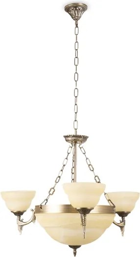 BRILAGI - Lustru suspendat pe lanț DAHLIA 6xE27/40W/230V diam. 74 cm alamă