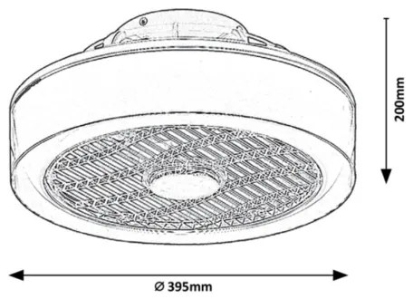 Plafonieră LED dimabilă Rabalux cu ventilator LED/30W/230V + telecomandă