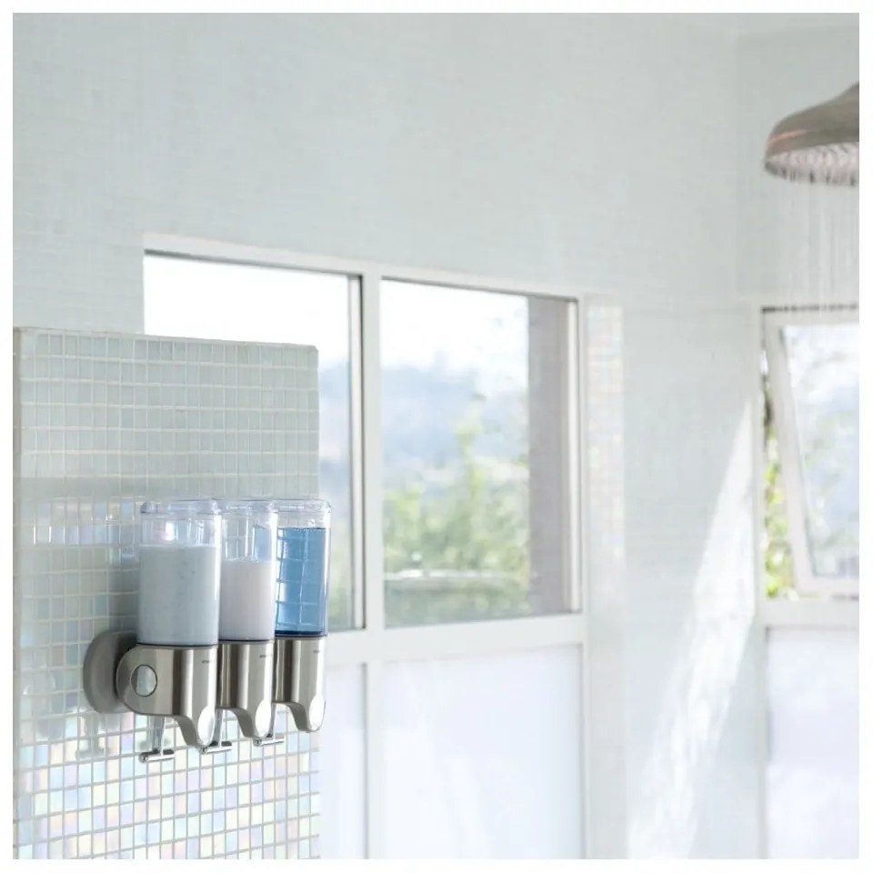 Dispenser de săpun de perete din oțel inoxidabil, argintiu, 1,32 l - simplehuman