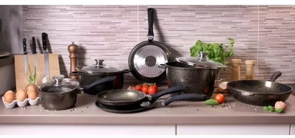 Tigaie adâncă KITCHISIMO, 28 cm, neagră