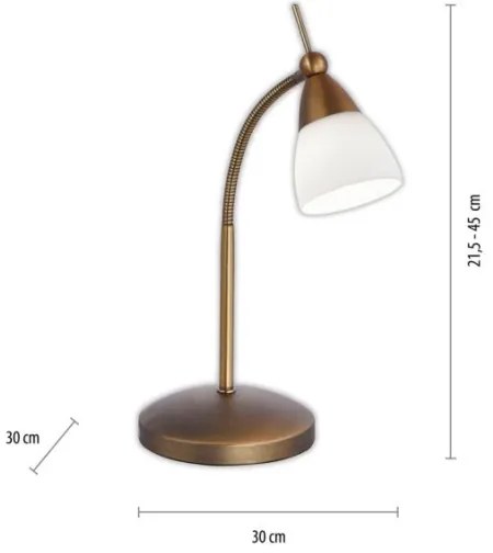 Lampă LED de masă dimabilă PINO 1xG9/3W/230V alămie Paul Neuhaus 4001-11