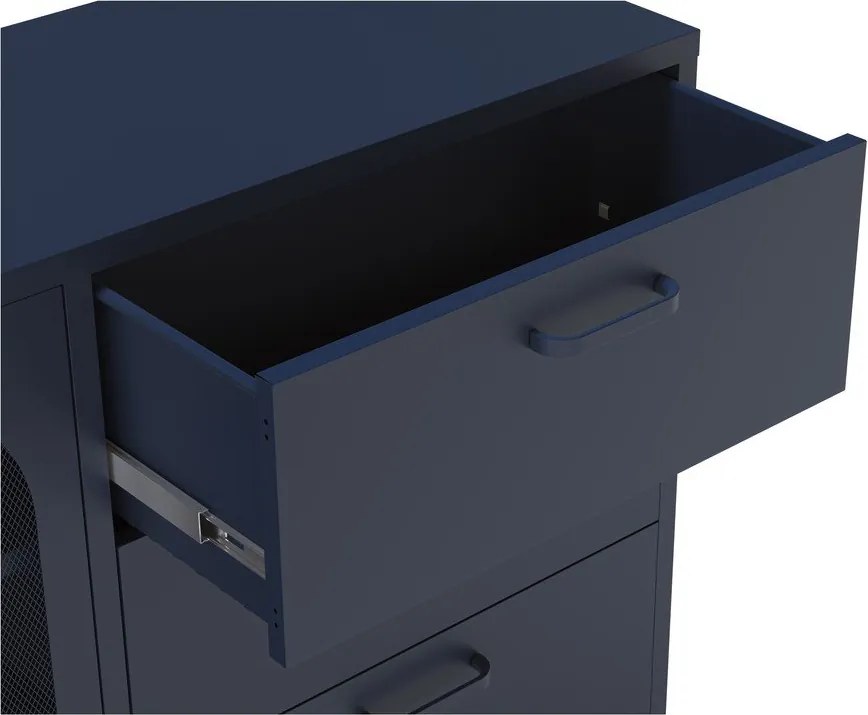 Comodă albastru-închis 140x90 cm Diora – Marckeric